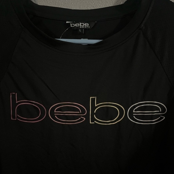 bebe Sport Women's Interlocking Logo Short Sleeve T-Shirt - Picture 2 of 7